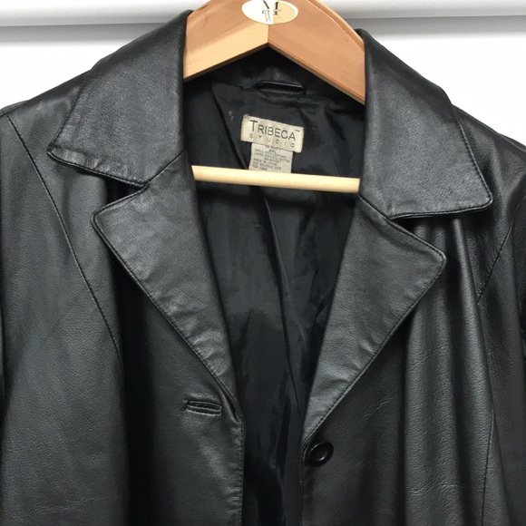 Vintage Tribeca Studio Black Leather Jacket - Picture 2 of 10